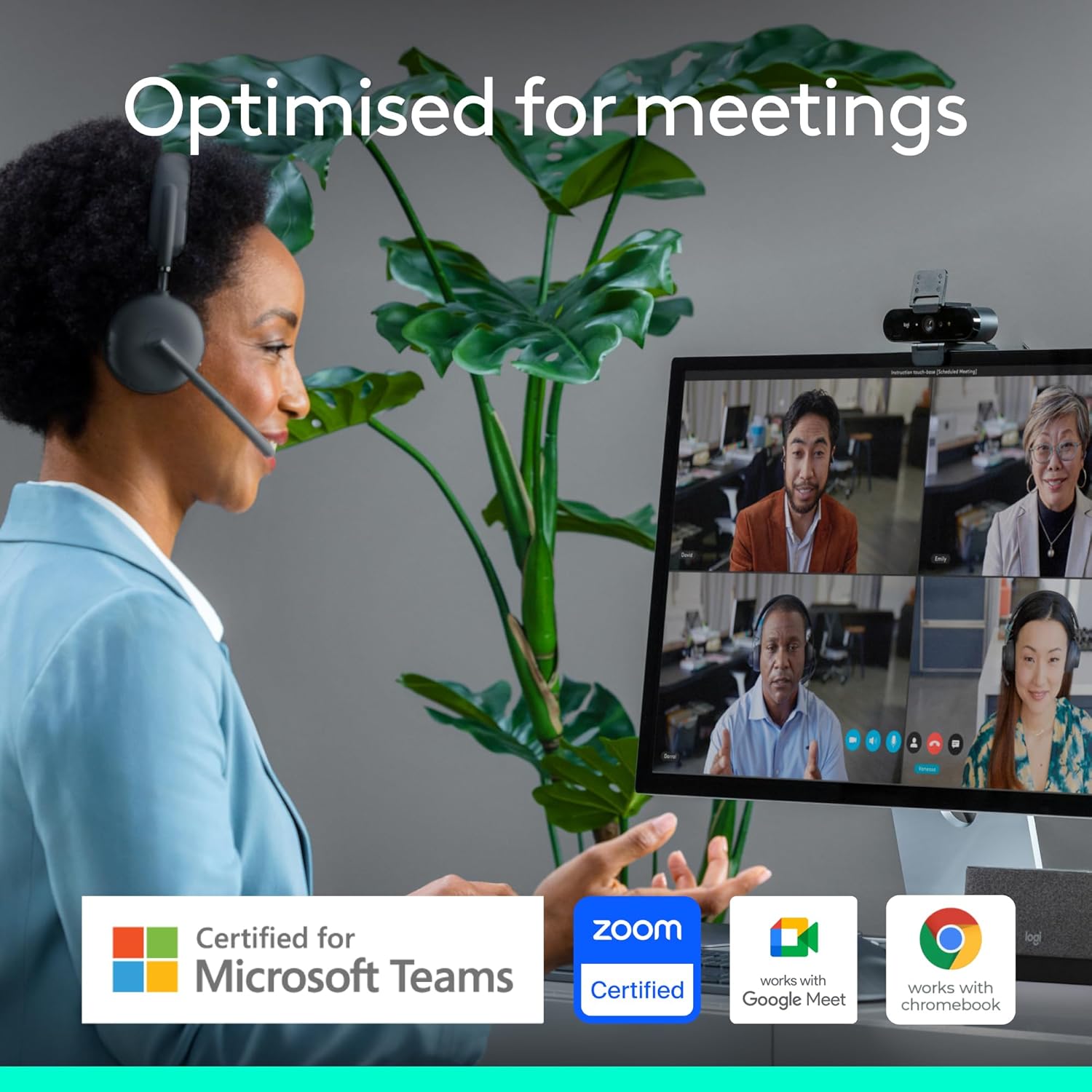 Buy Logitech,Logitech Brio 4K Webcam – Ultra HD Video Calling, Noise-Cancelling Mic, Auto Light Correction, Wide Field of View (Teams/Zoom/Meet) - Gadcet UK | UK | London | Scotland | Wales| Near Me | Cheap | Pay In 3 | Webcams